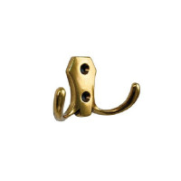 Крючок мебельный 585 двухрожковый ант.бронза Валенсия 