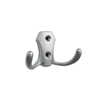 Крючок мебельный 585 двухрожковый мат хром.