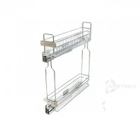 Корзина бутылочница JET Aurora, 150мм, правая, доводчик, полное выдвижение 
